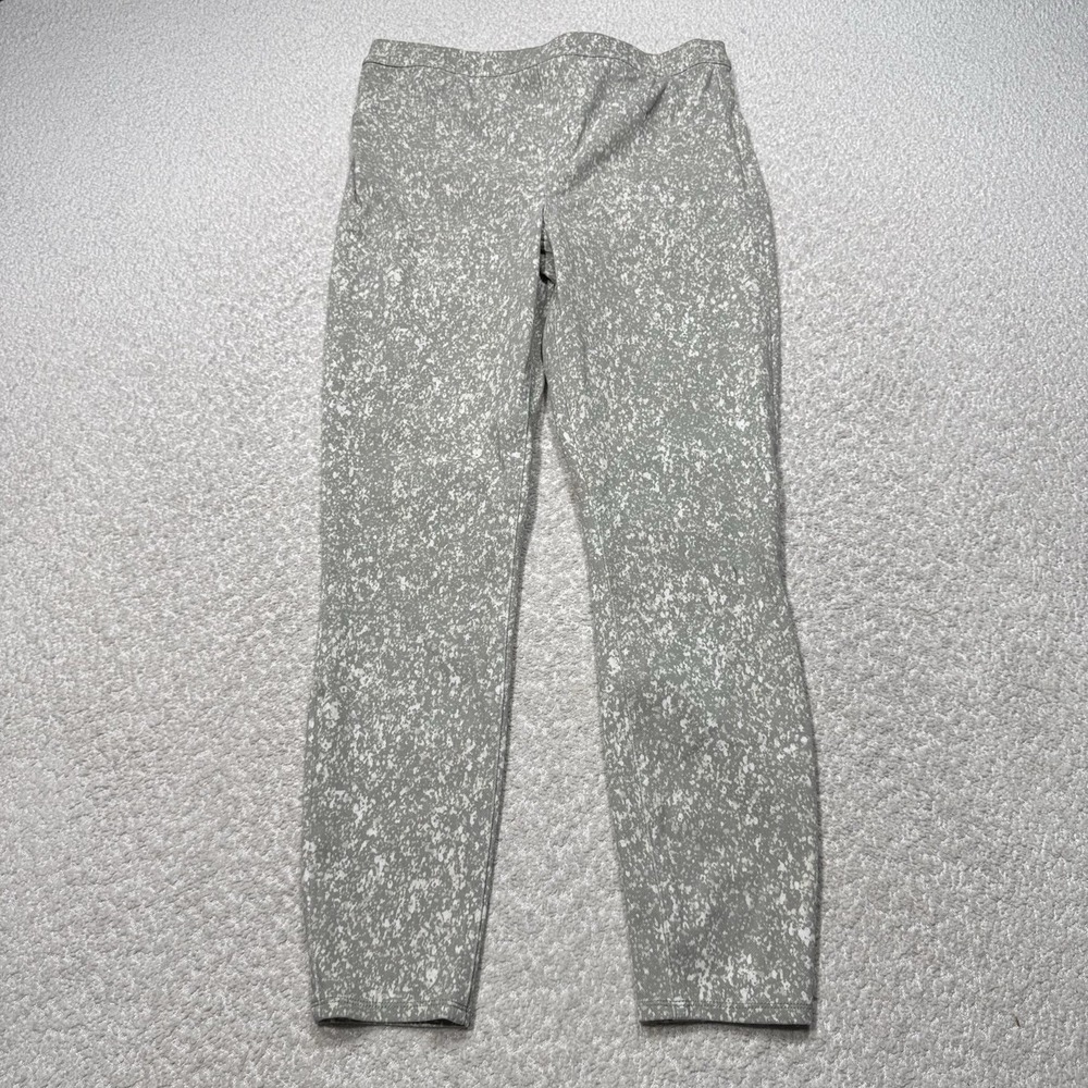 Spanx Women's Ankle Legging/Jegging Pants Speckled Gray Pull On Elastic Waist L